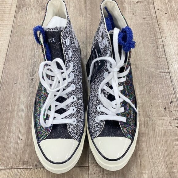 CONVERSE x JW ANDERSON collab multicolor colorblock glitter All Star sneakers 11 - Picture 2 of 10
